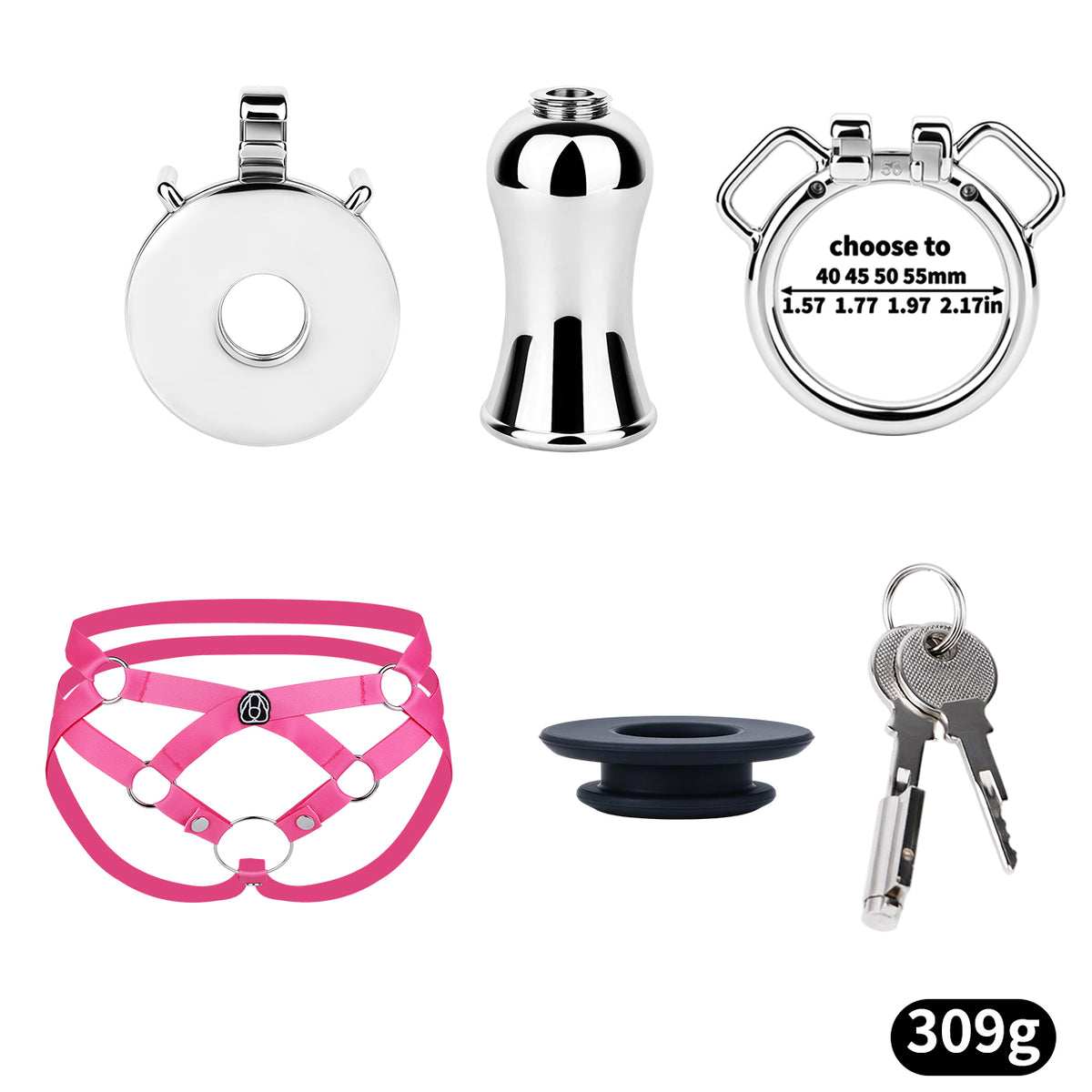 Convertible Flat & Inverted Chastity Cage | F365