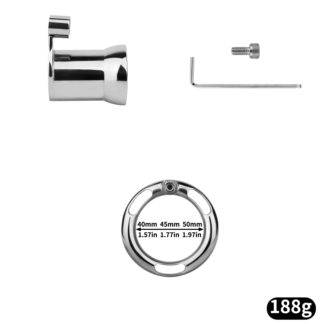 Metal Inverted Chastity Cage | F325A