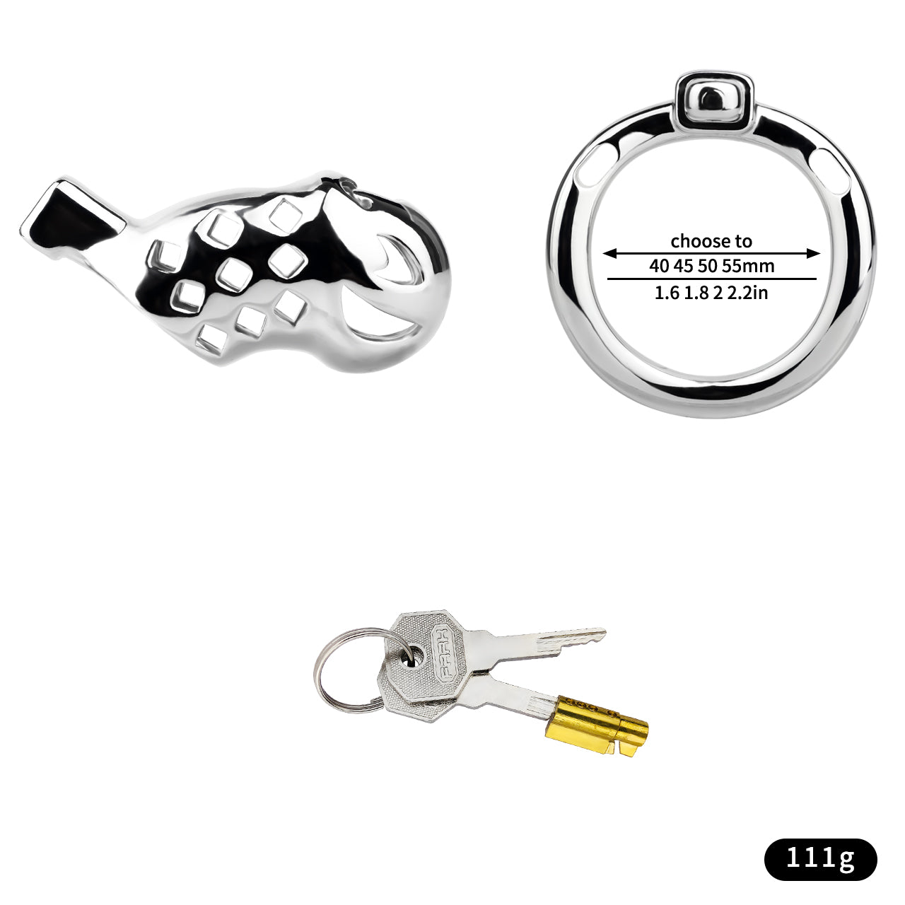 Aluminum Alloy Clown Chastity Cage