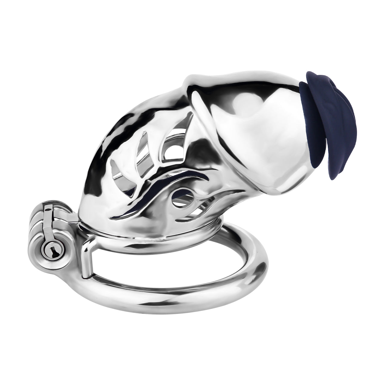 Metal Chastity Dick Locking Cage- Silver