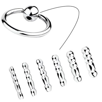 Ribbed-Shaped Prostate Massager with Nylon Cord and Pull Ring | F3209 - FRRK