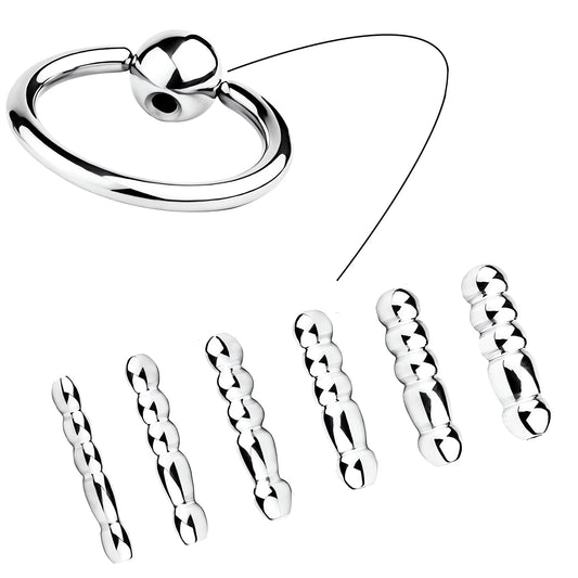 Ribbed-Shaped Prostate Massager with Nylon Cord and Pull Ring | F3209 - FRRK