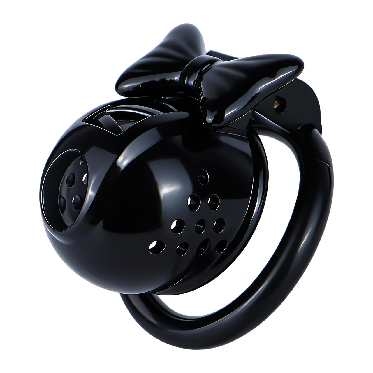 Black Bowtie Elegant Sissy Maid Chastity Cage | F321A