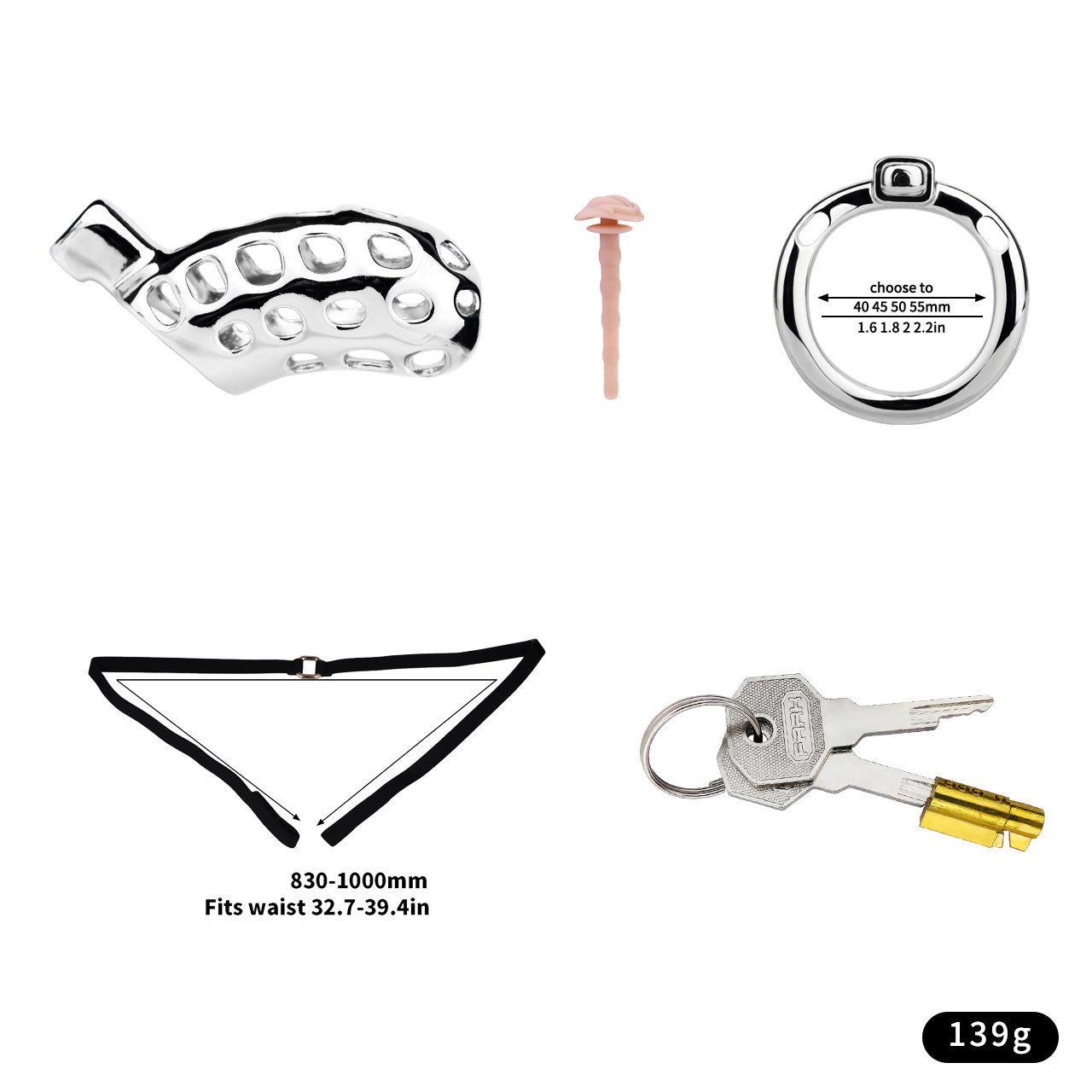 Aluminum Alloy Chastity Cage