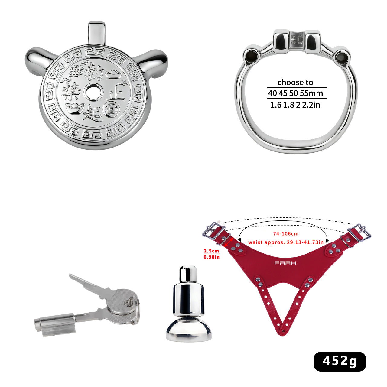Heavy-Duty Flat Chastity Cage | F343A