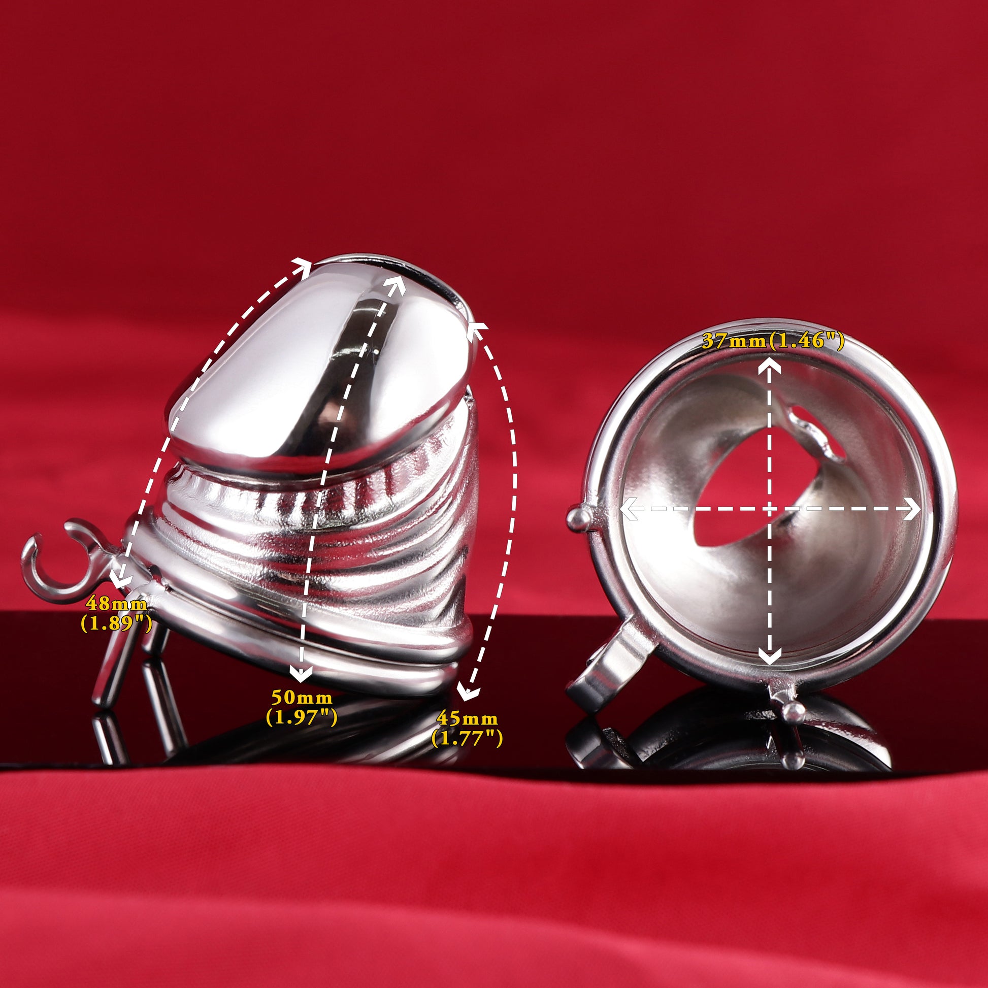 Male Solid Steel Chastity Cage, F3051 - FRRK