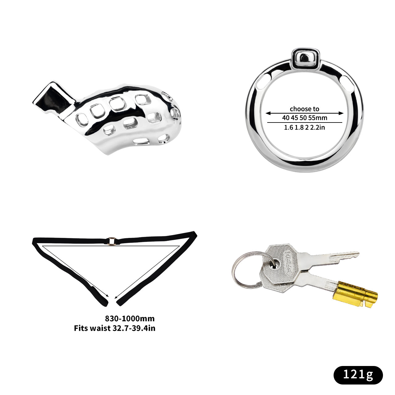 Aluminum Alloy Chastity Cage