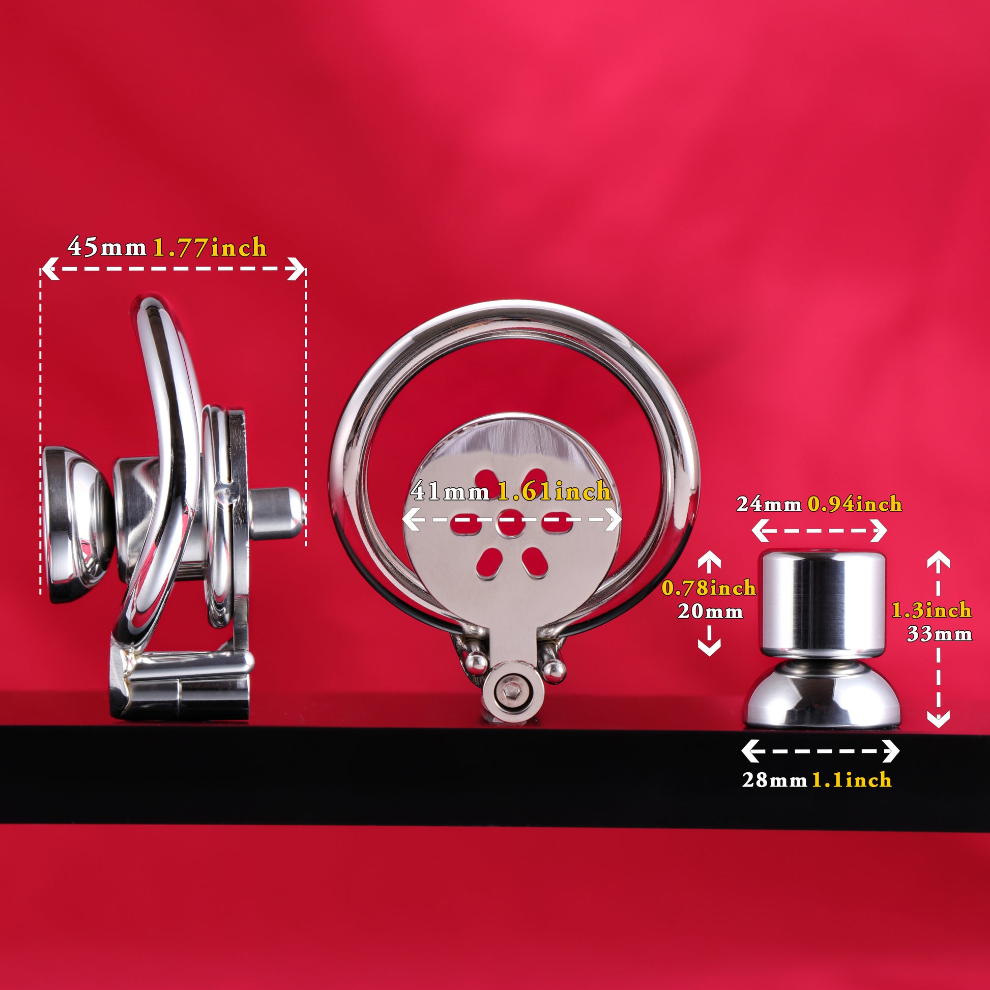 Inverted Chastity Cage With Dildo Allen Wrench Lock, F3401 - FRRK