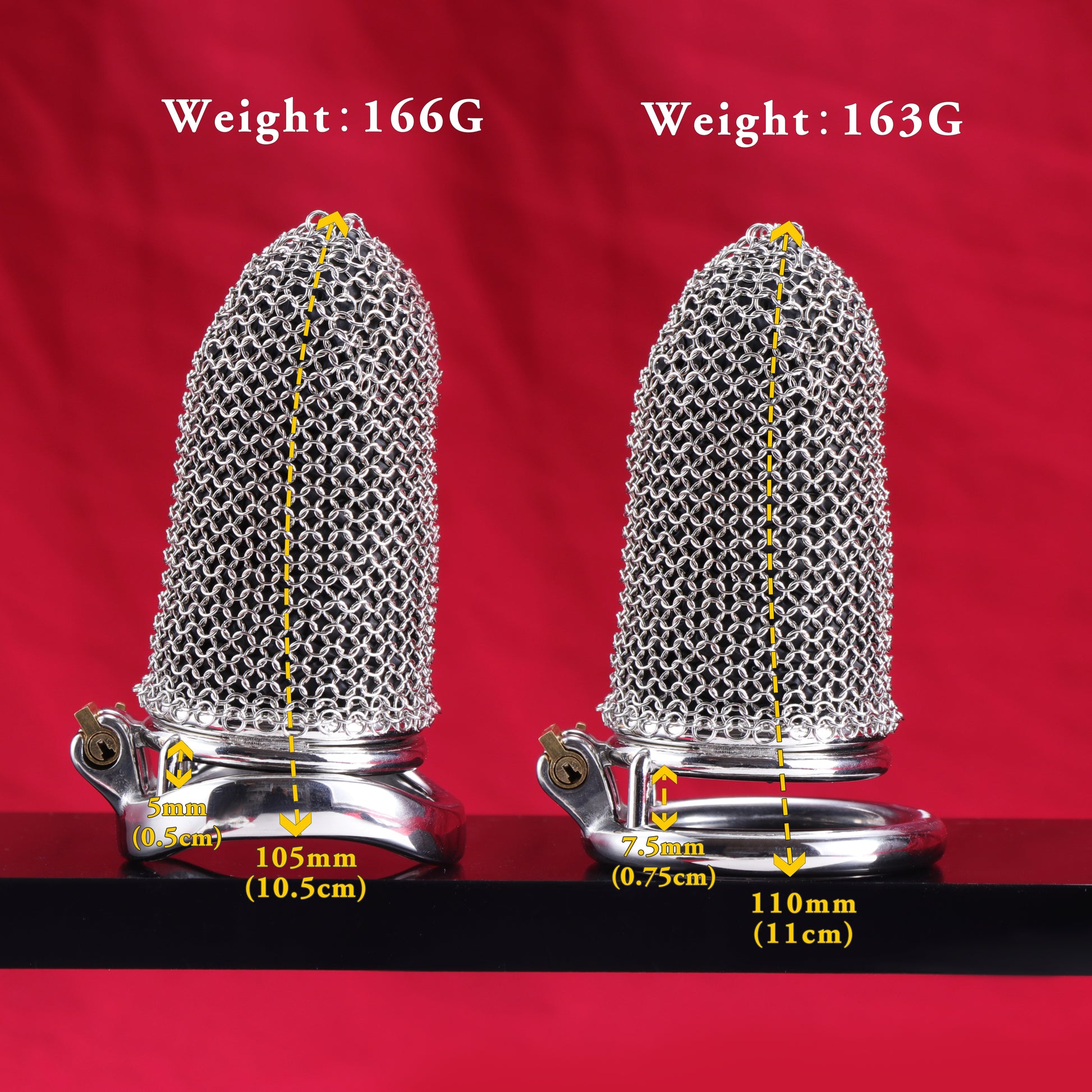 Standard Metal Mesh Chastity Cage, F3196 - FRRK
