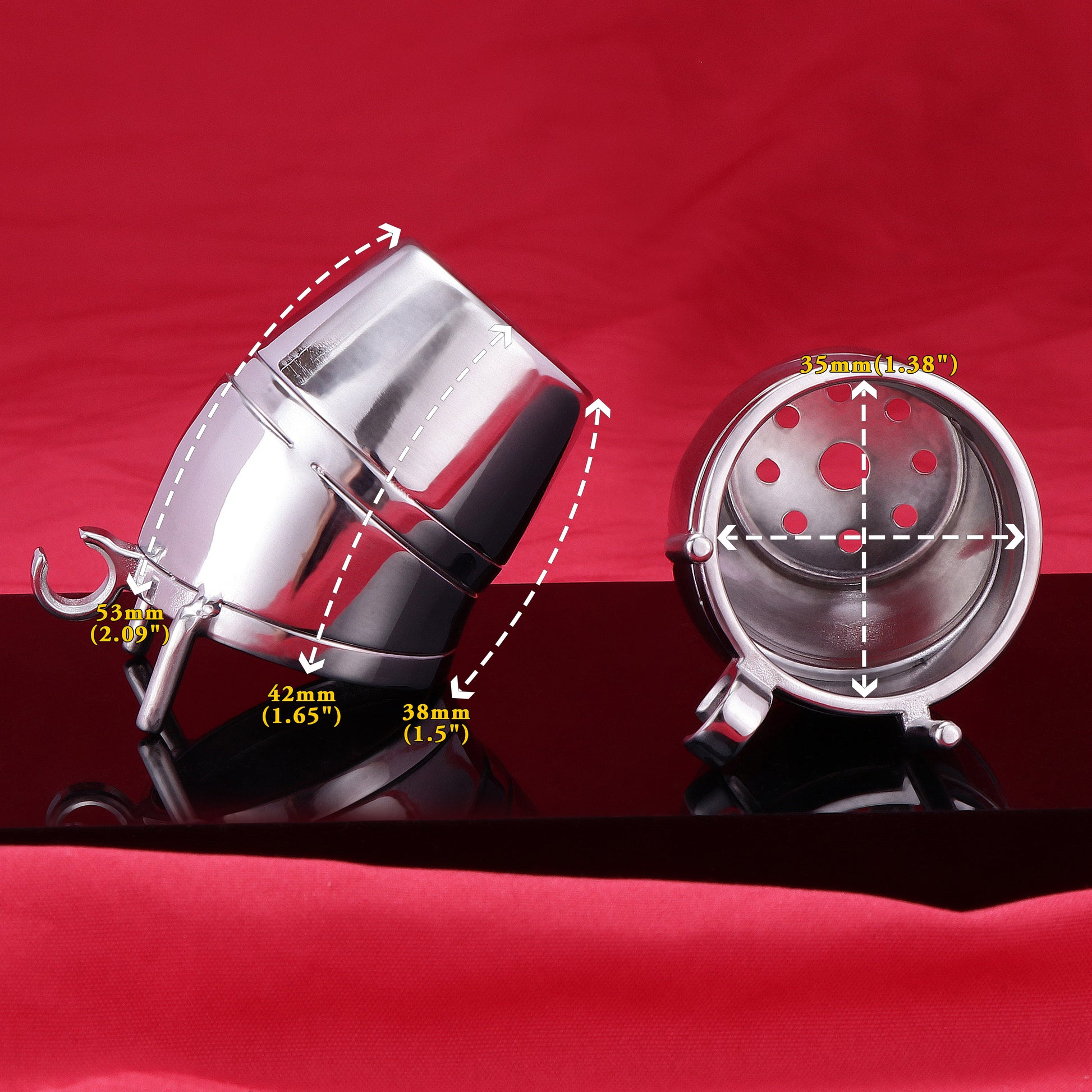 Full Closed Steel Chastity Cage, F3102 - FRRK