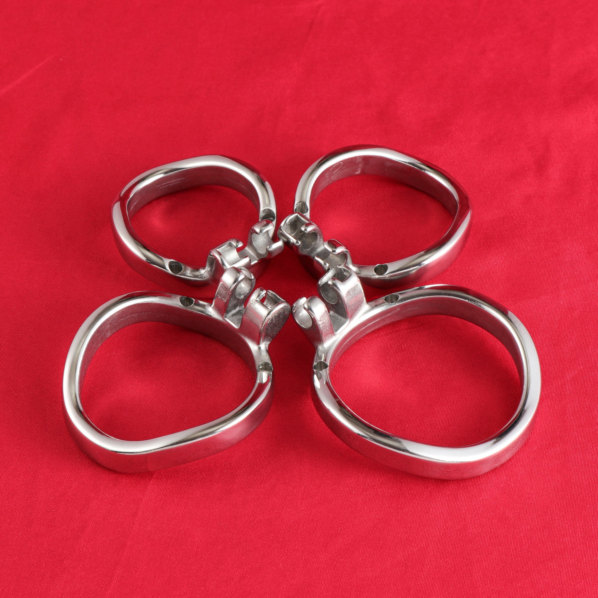 Base Rings for FRRK Metal Chastity Cage That Fit Internal Side Slide Lock System Only - FRRK