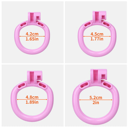 ABS Resin Rhinestone Flat Chastity Cage | AS606