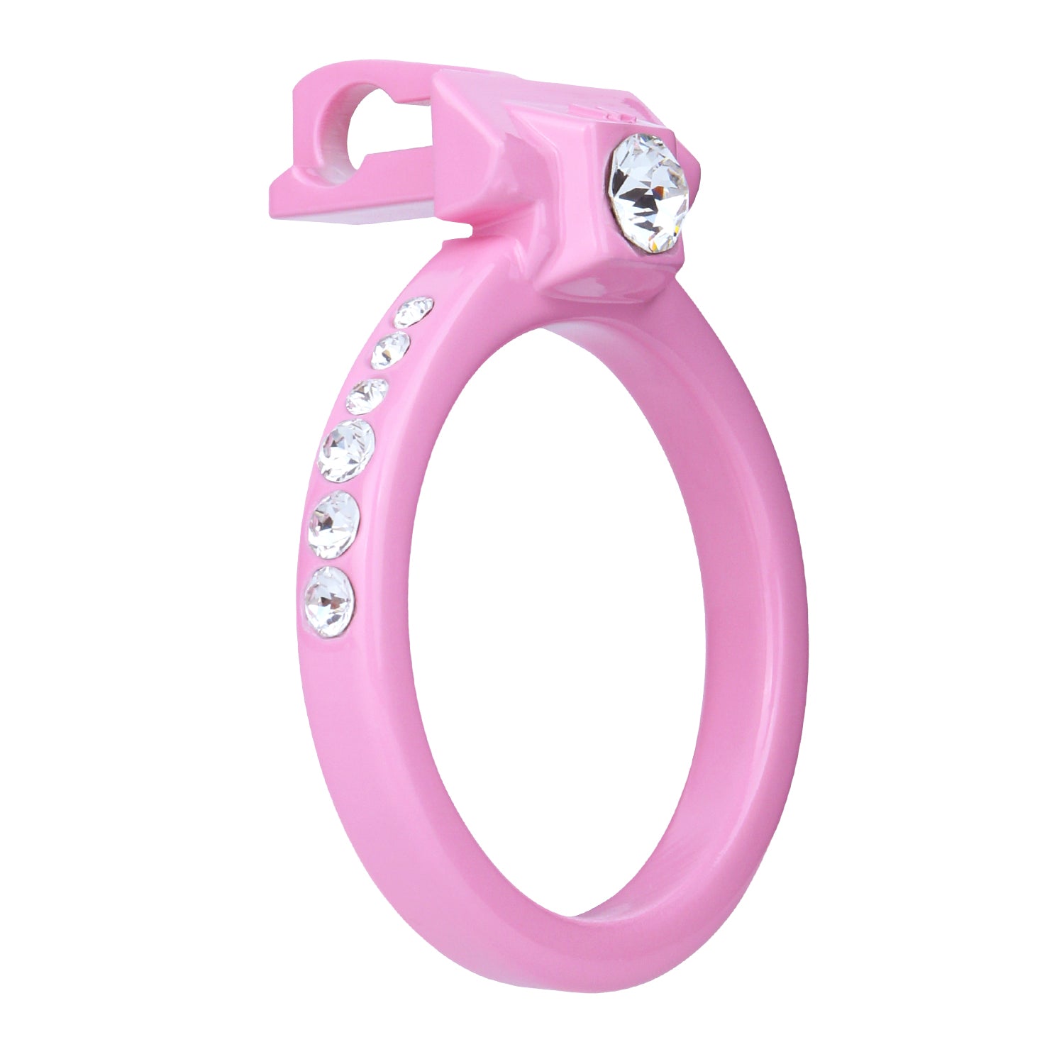 Succubus Rhinestone Dual Cock Ring Chastity Cage | AS211