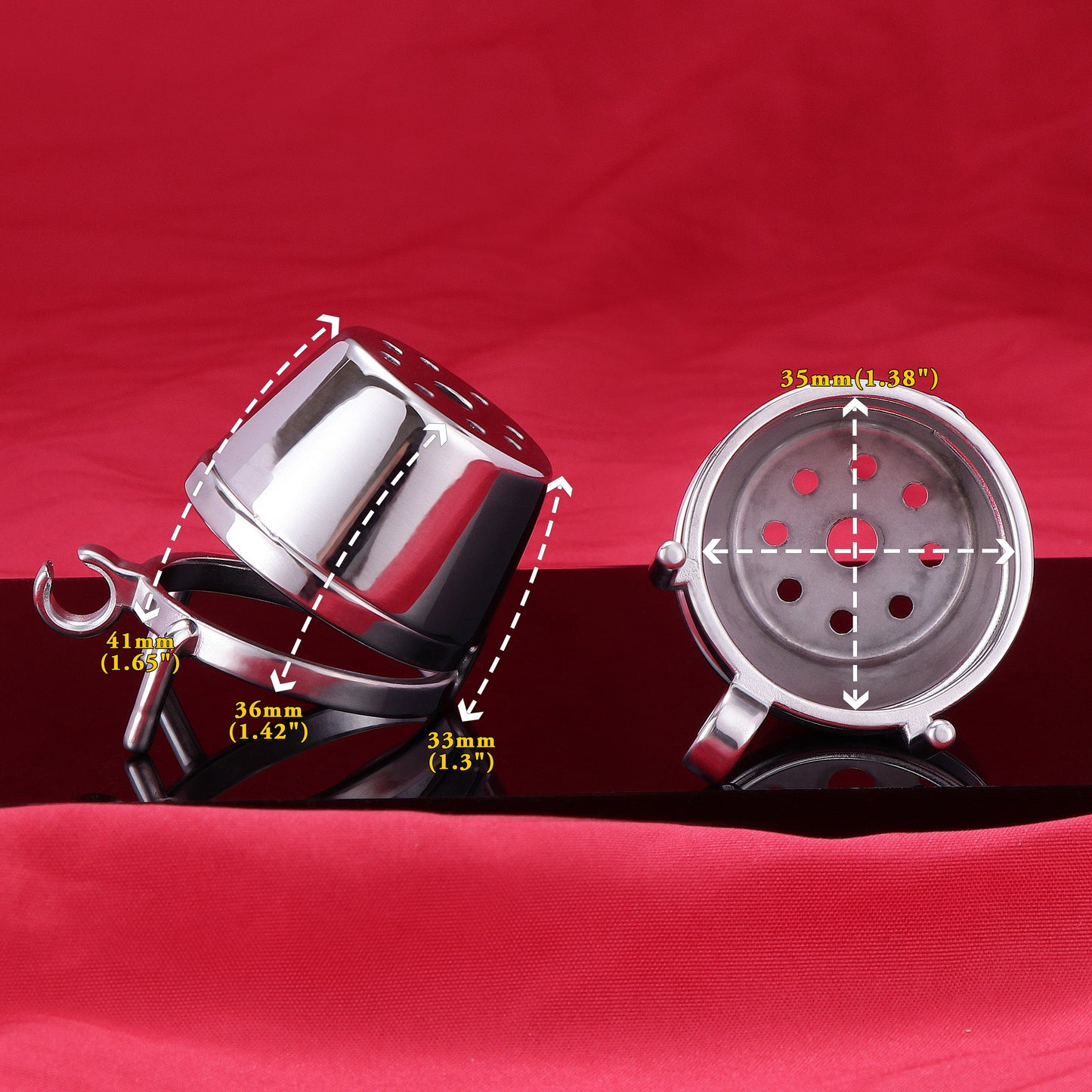 Male Lid Shower Belt Full Close Chastity Cage, F3081 - FRRK