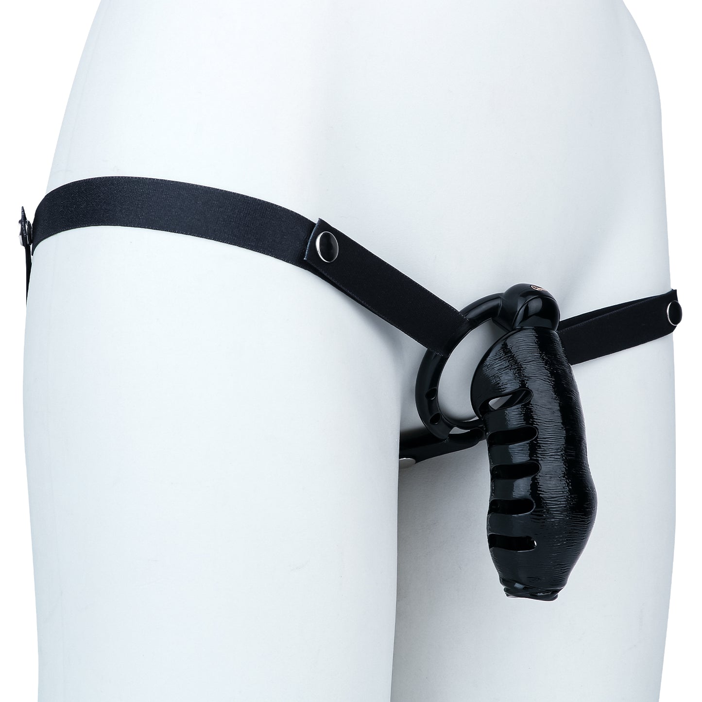 ABS Resin Realistic Dick Chastity Cage – Fully Enclosed Type AS037