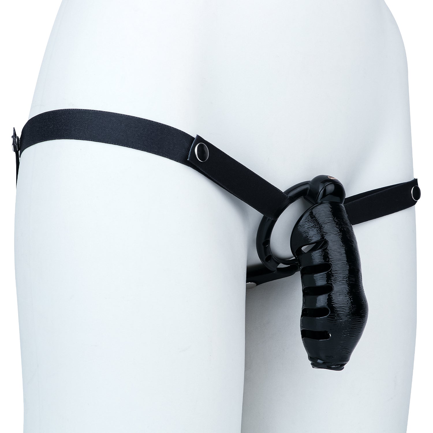 ABS Resin Realistic Dick Chastity Cage – Fully Enclosed Type AS037