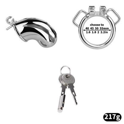 Cobra Series Mamba Chastity Cage | F312A Large Size - Silver