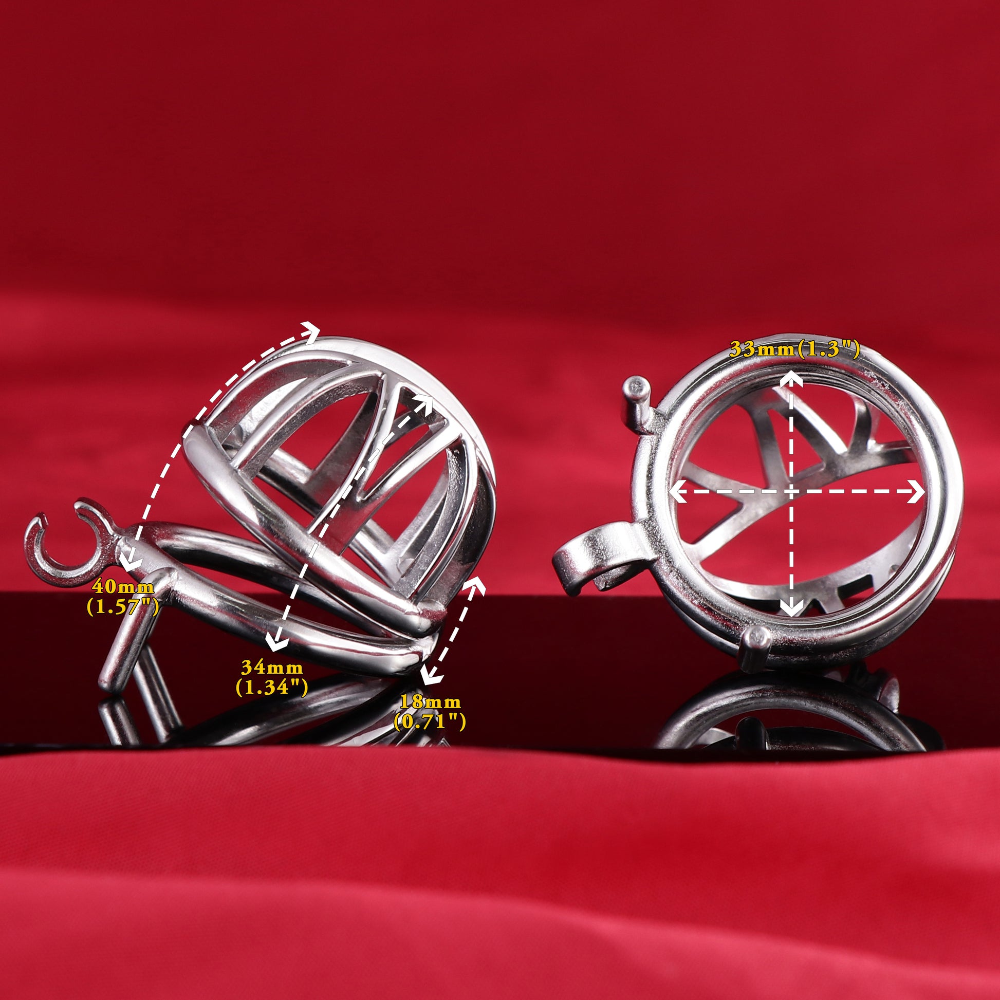 Male Top Split Open Chastity Cage, F3044 - FRRK