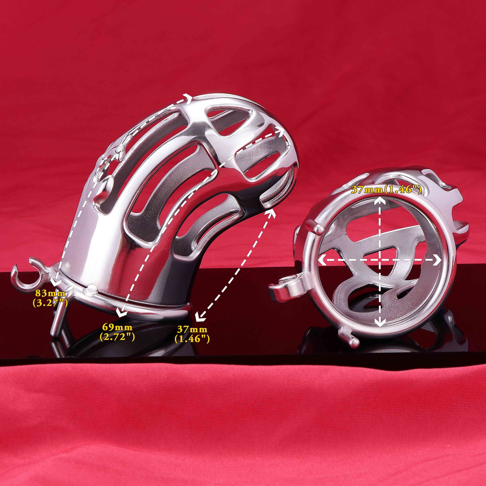 37mm Diameter Male Maxi Mamba Chastity Cage | F3086