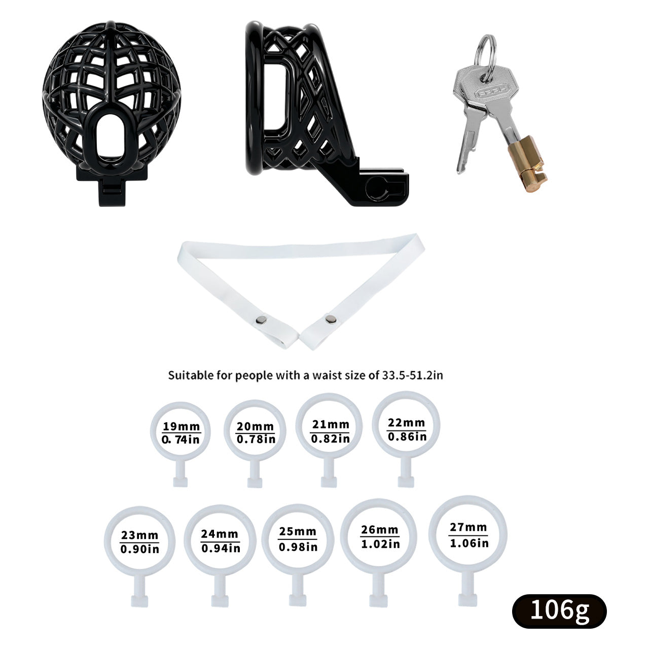ABS Resin Shaft-Only Chastity Cage | F340A