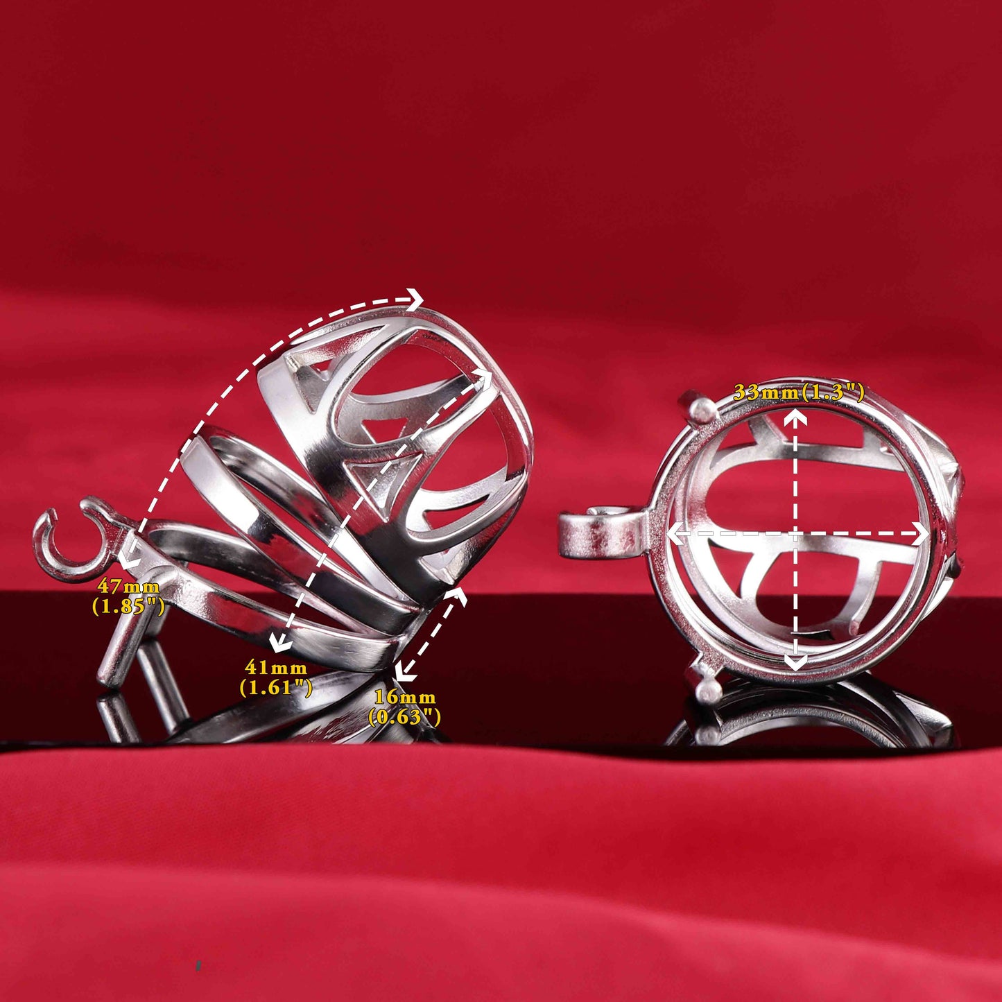 Male Top Split Open Chastity Cage, F3041 - FRRK
