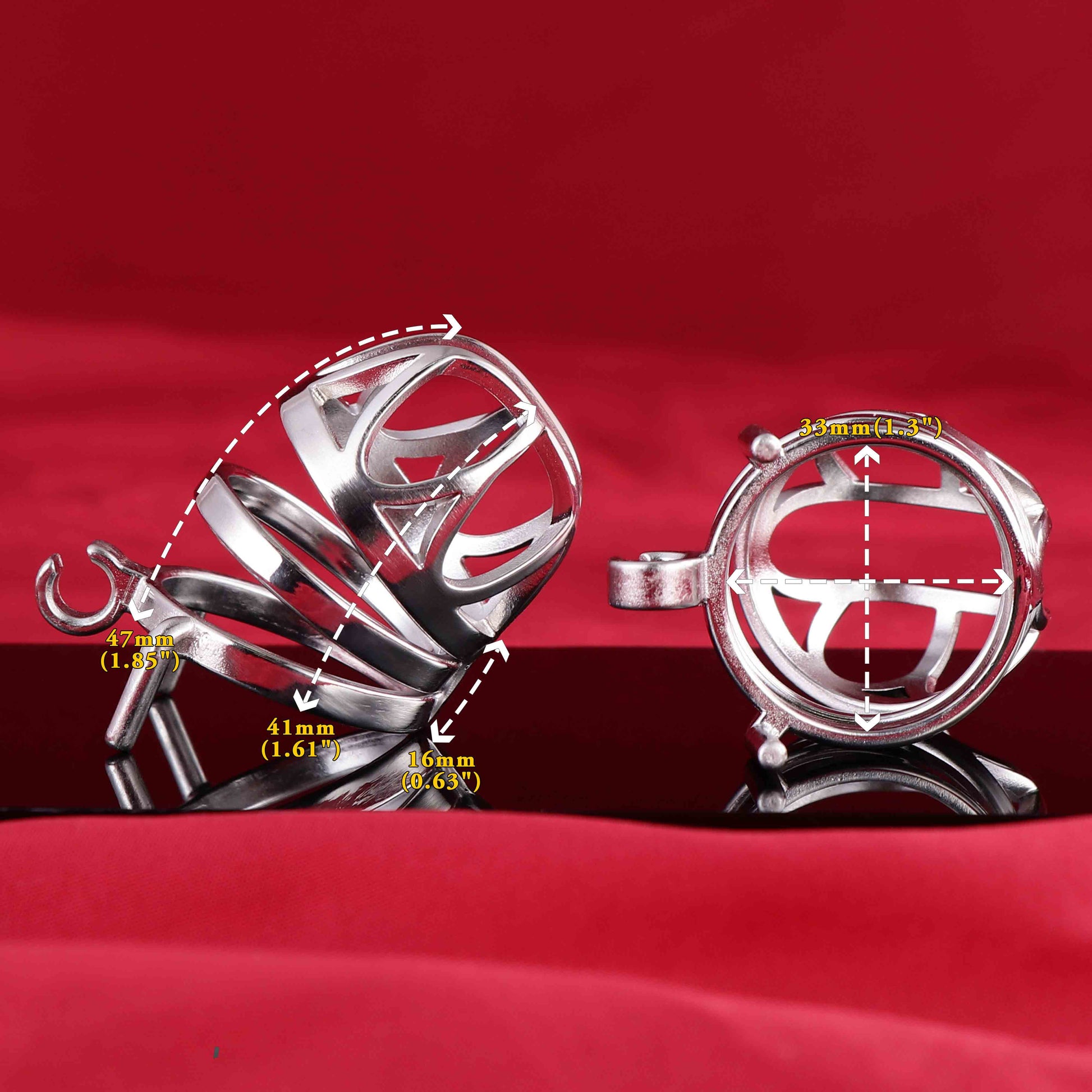 Male Top Split Open Chastity Cage, F3041 - FRRK