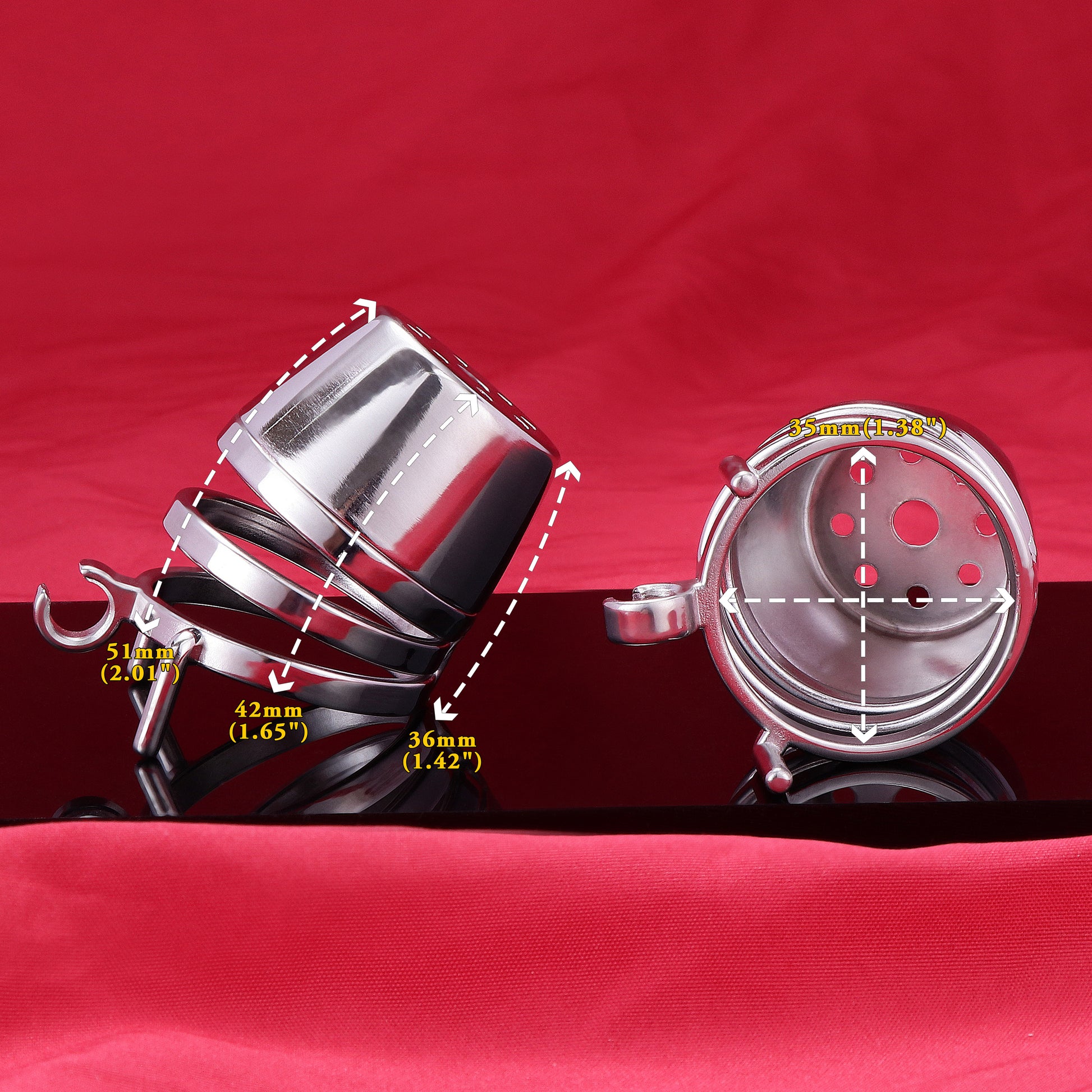 Male Lid Shower Belt Full Close Chastity Cage, F3082 - FRRK