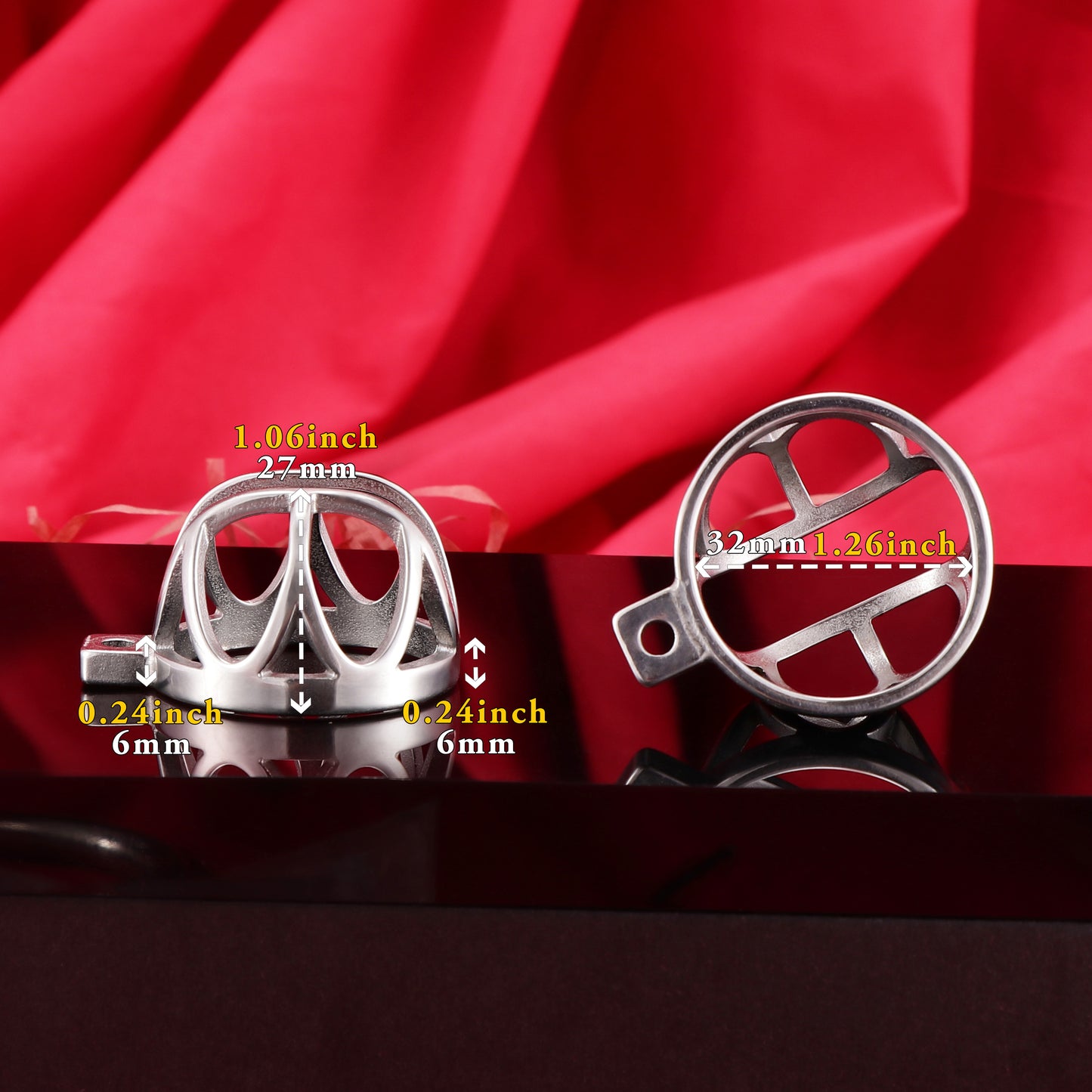 Split-Front Open Small Chastity Cage, F3140 - FRRK