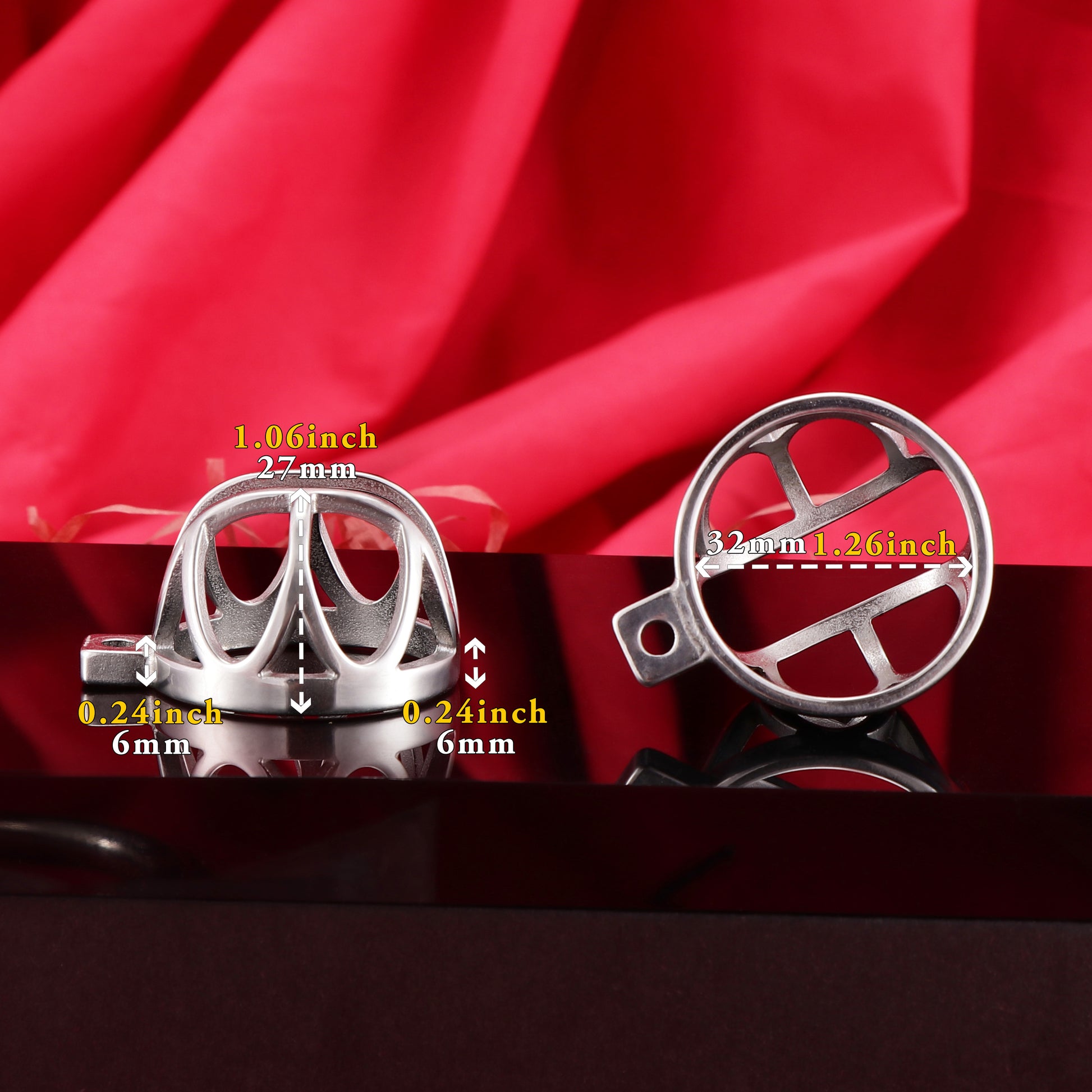 Split-Front Open Small Chastity Cage, F3140 - FRRK