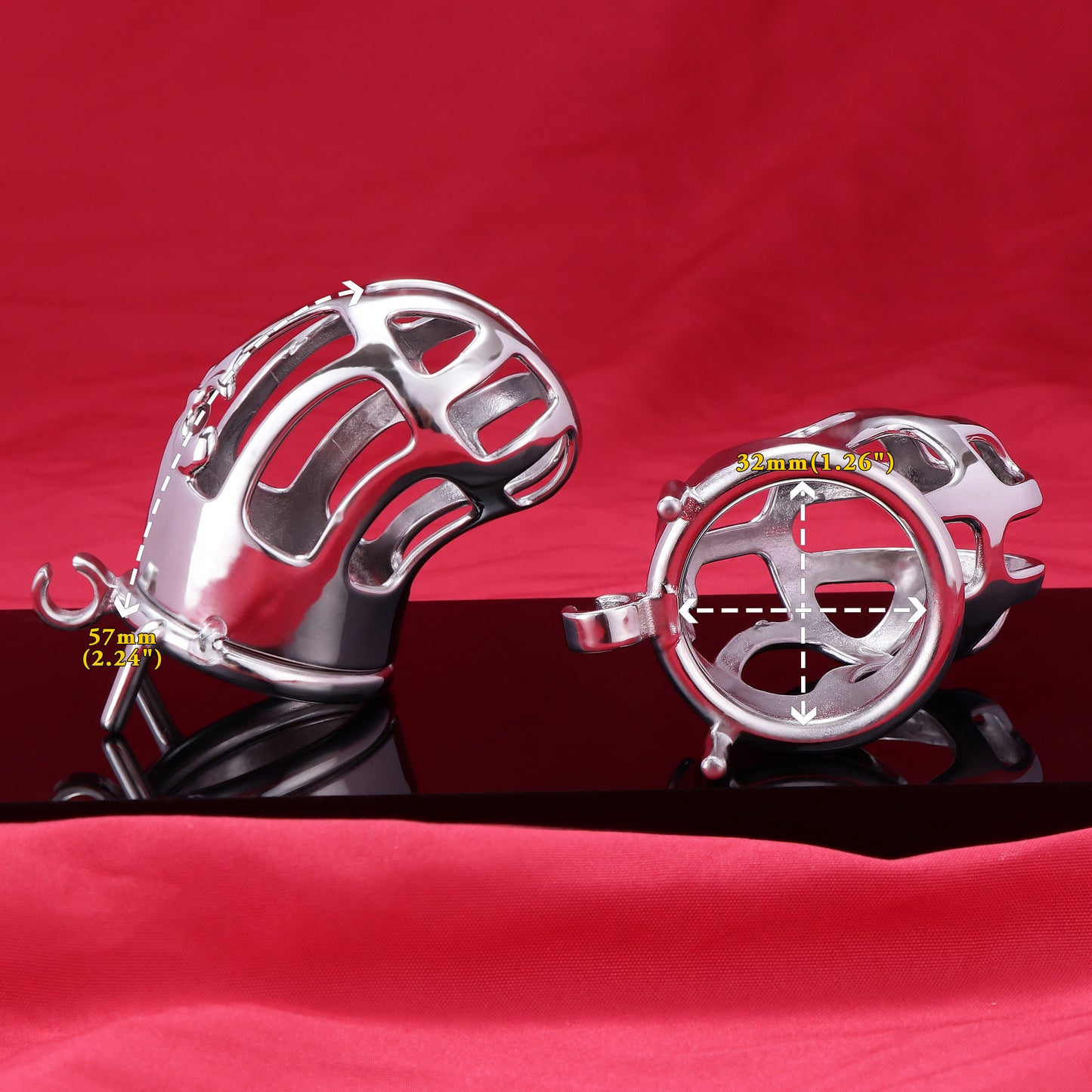 Stainless Steel Metal Standard Cobra Chastity Cage, F3116 - FRRK