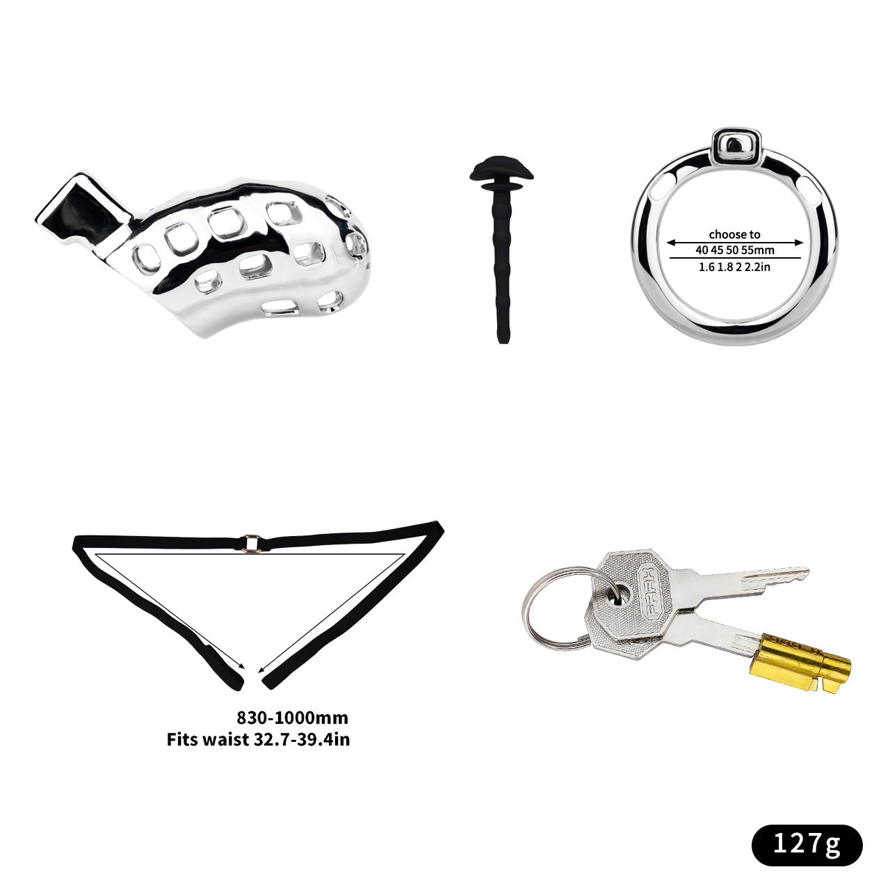 Aluminum Alloy Chastity Cage