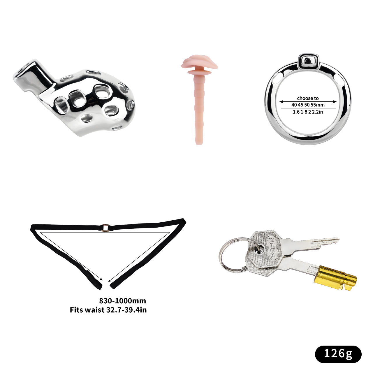 Aluminum Alloy Chastity Cage