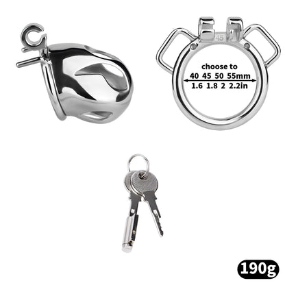 Cobra Series Mamba Chastity Cage | F312A Small Size - Silver