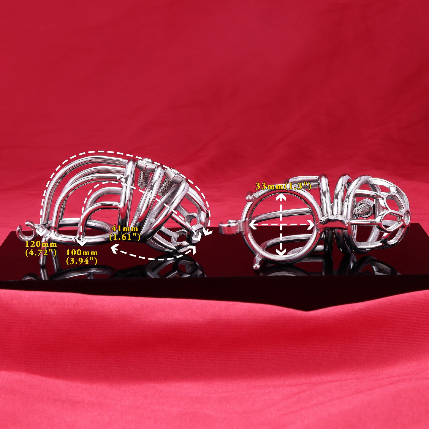 Dangling cock cage, Curve Spiked Chastity Cage, F3104 - FRRK