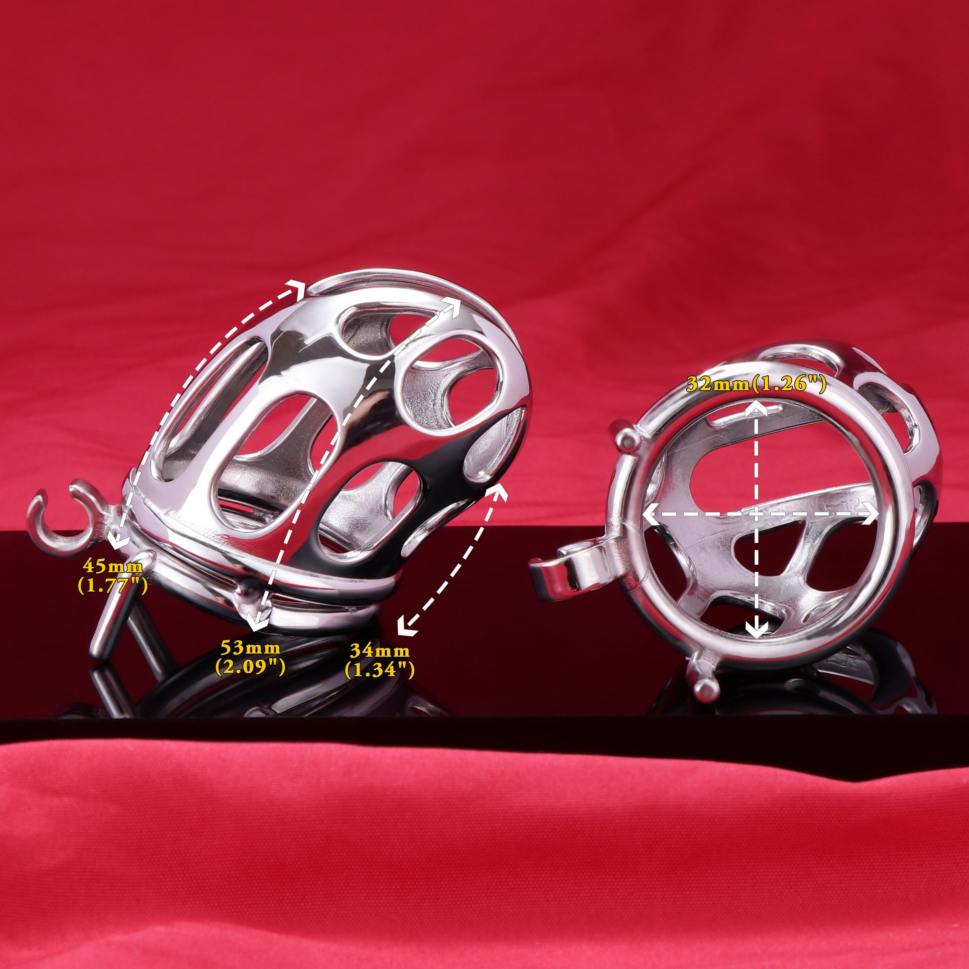 Split-Front Open Chastity Cage, F3156 - FRRK