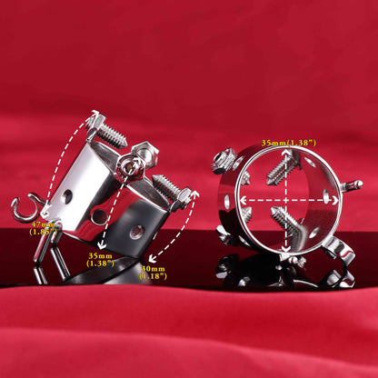 Open Head Male Chastity Cage with Removable Spikes, F3029 - FRRK