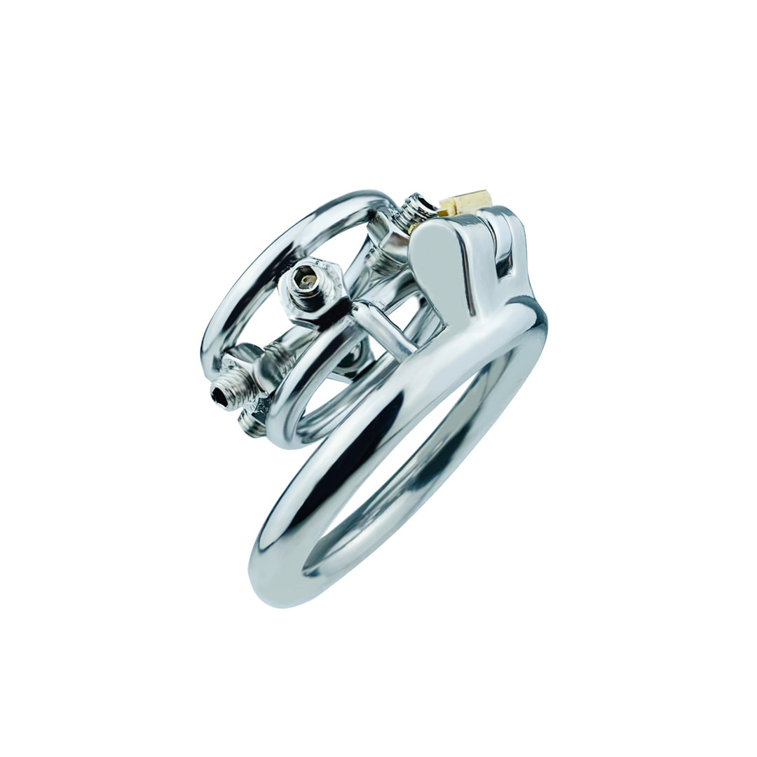 Double Penis Rings Welded Spikes Chastity Cage, F3132 - FRRK