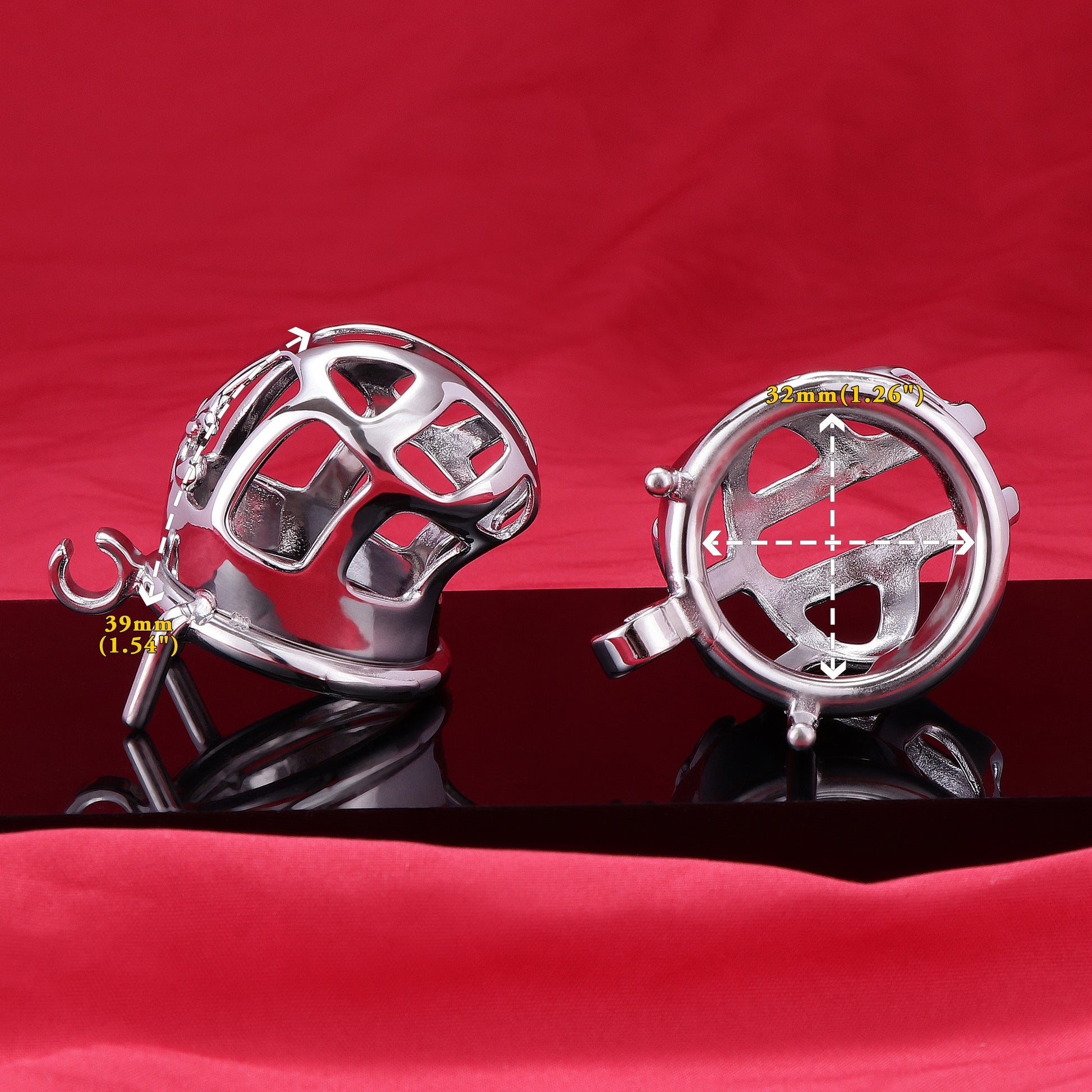 Stainless Steel Metal Small Cobra Chastity Cage, F3115 - FRRK