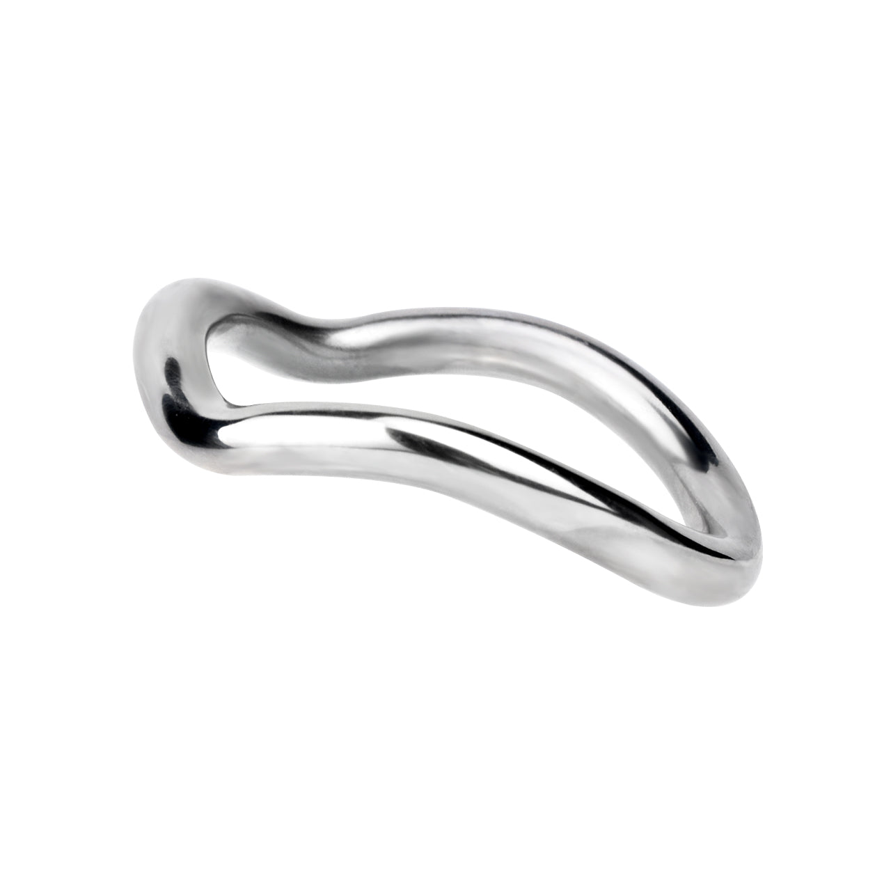 Stainless Steel Curved Cock Ring, F3227 - FRRK
