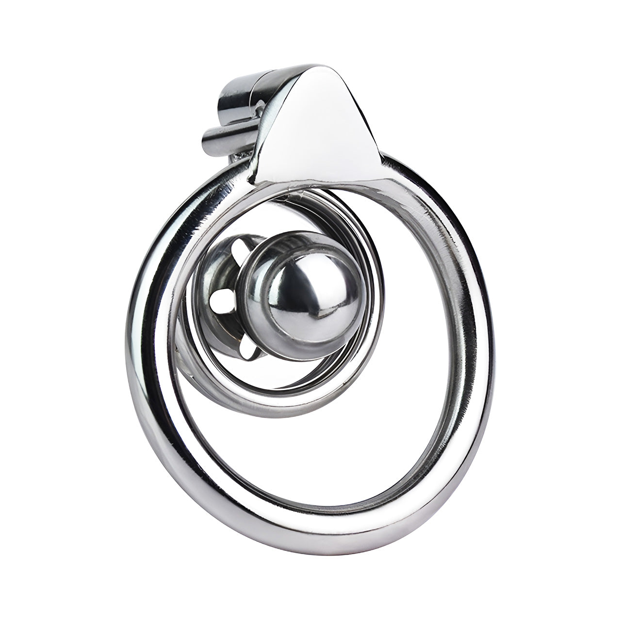 Flat Chastity Cage with Solid Metal Negative Ball, F3190 - FRRK