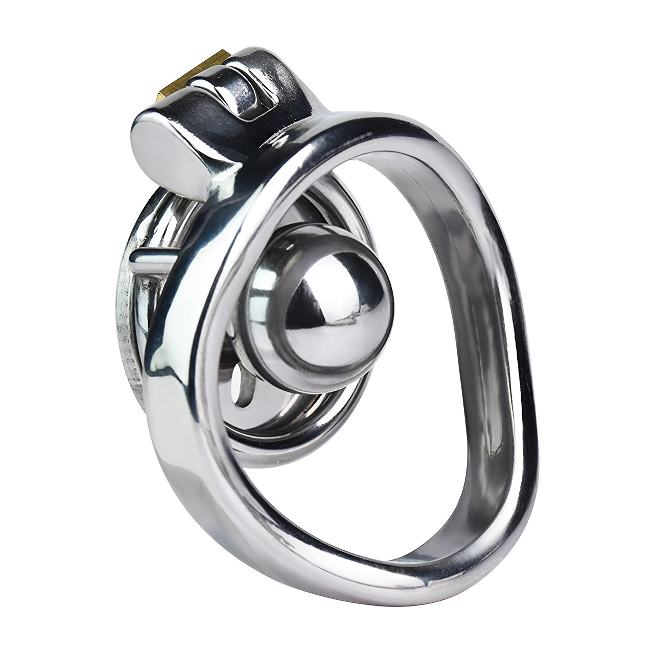 Flat Chastity Cage with Solid Metal Negative Ball, F3193 - FRRK