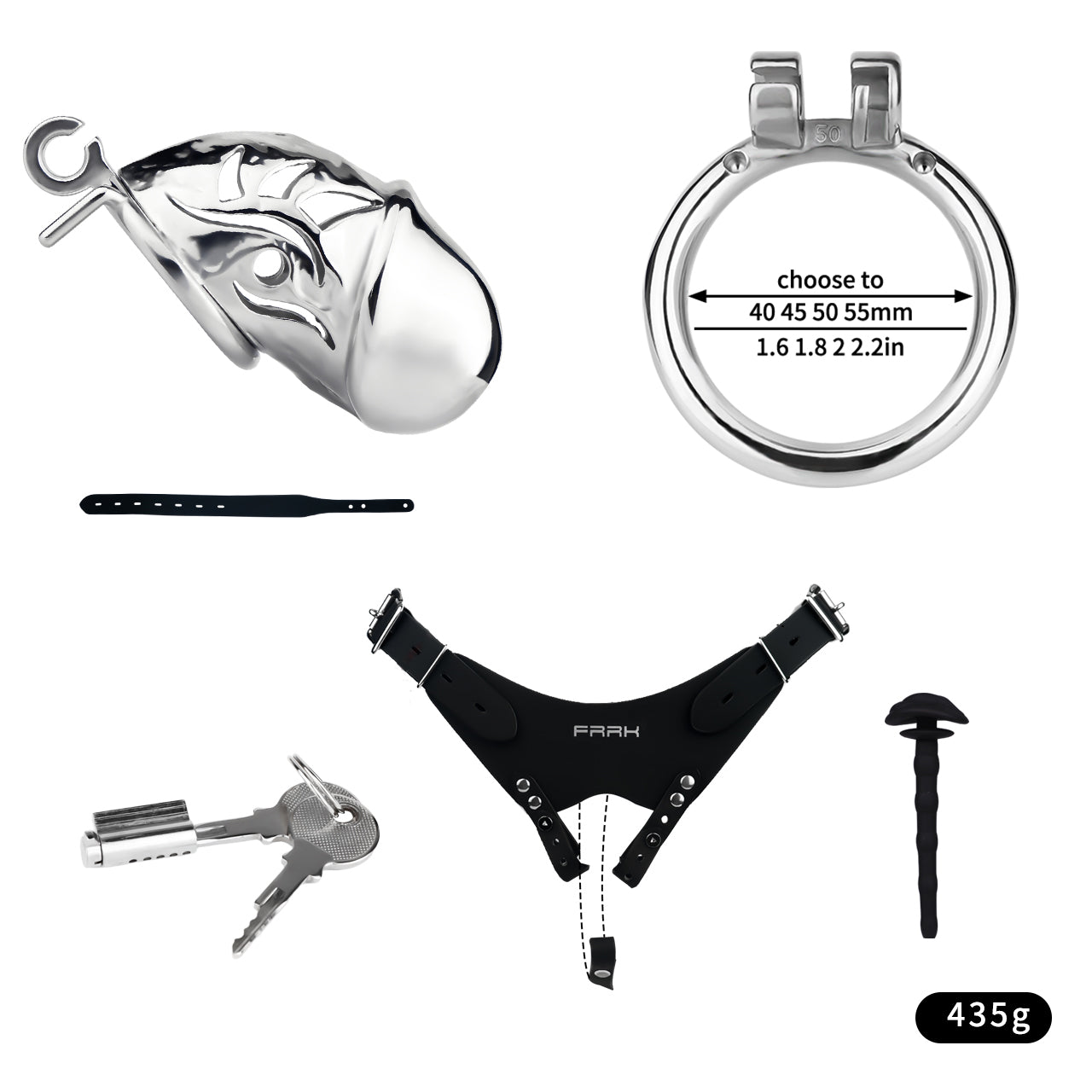 Metal Chastity Dick Locking Cage- Silver