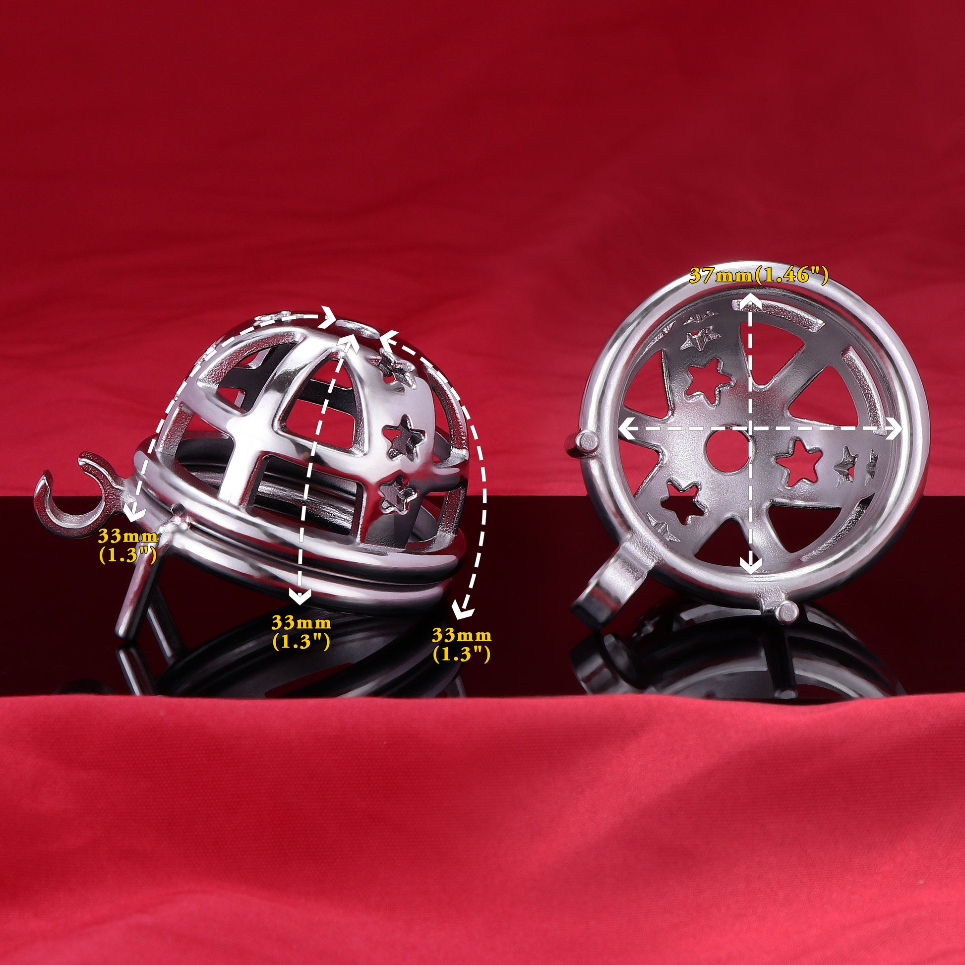 37mm Diameter Large Male Chastity Cage, F3064 - FRRK