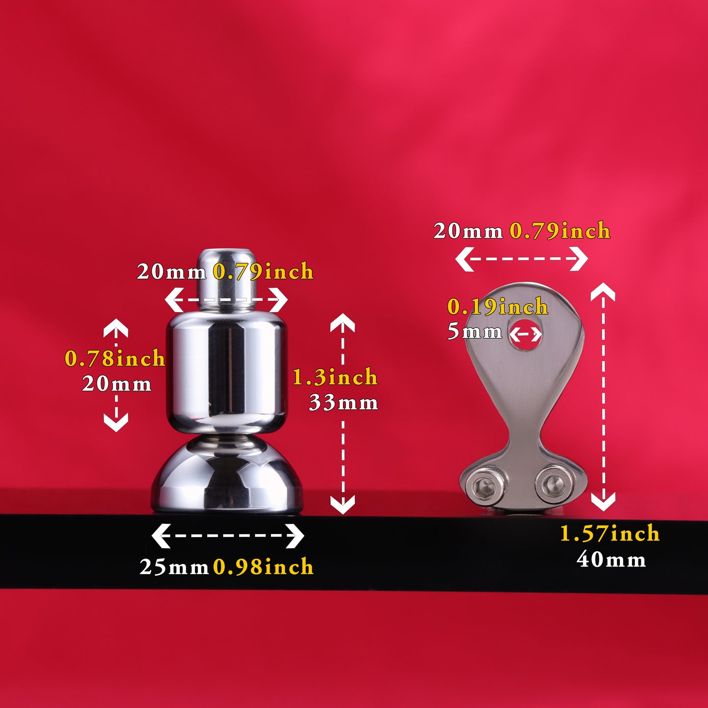 Flat Inverted Chastity Cage With Dildo, F3403 - FRRK
