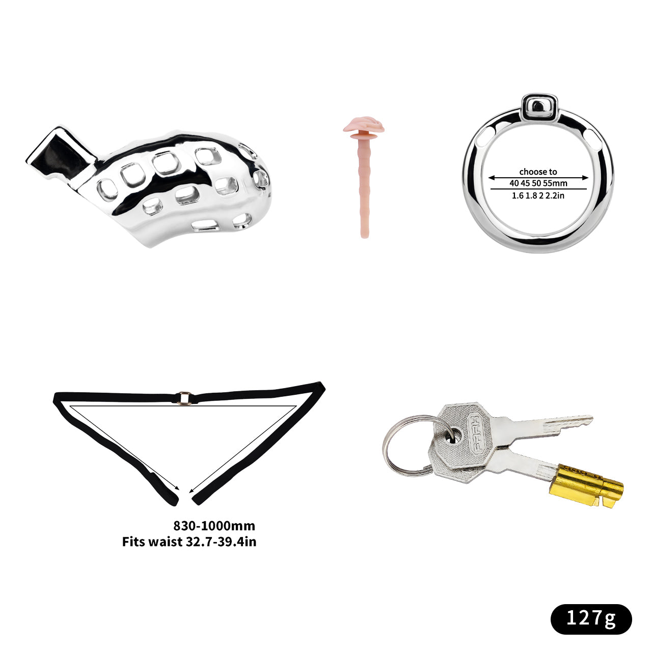 Aluminum Alloy Chastity Cage