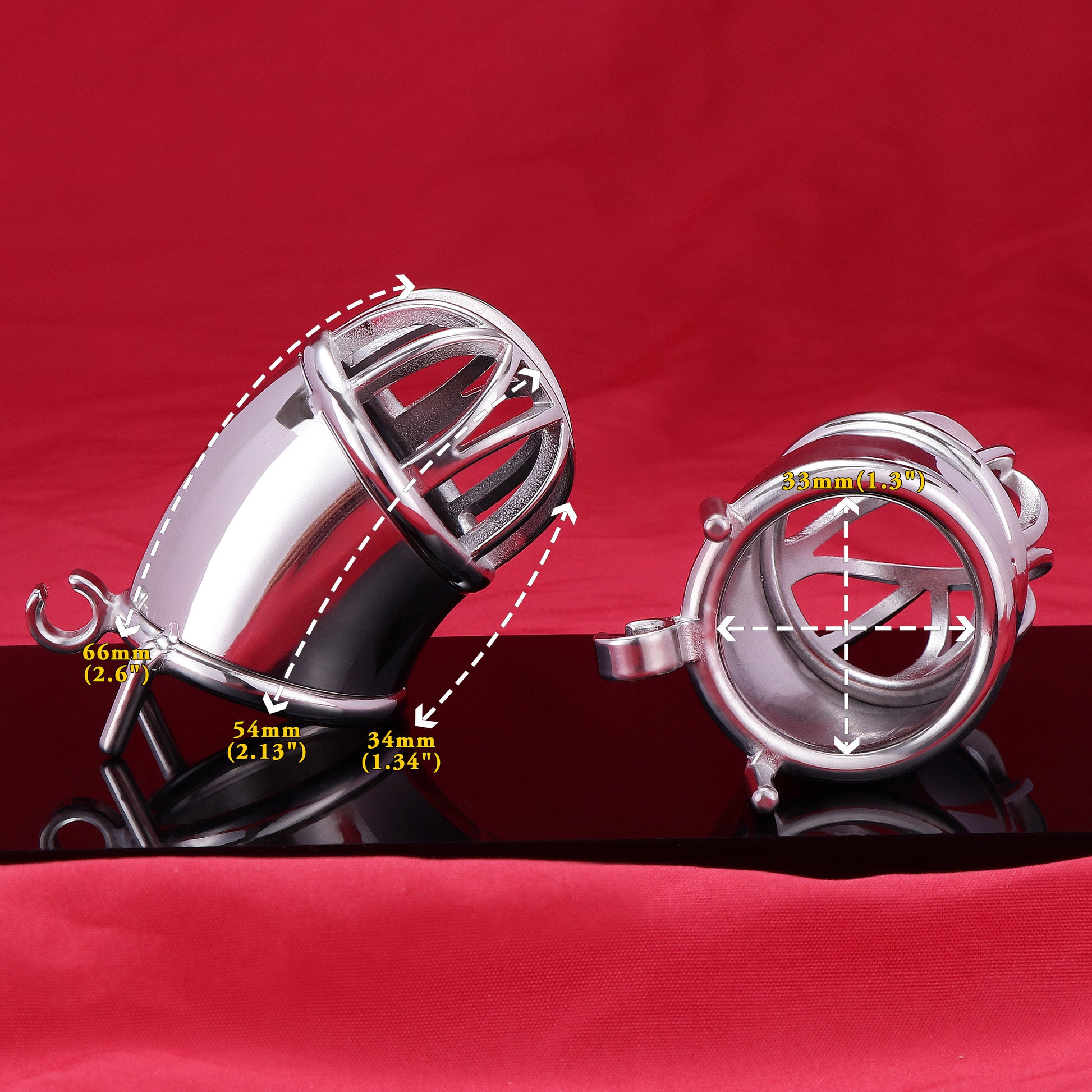 Male Chastity Cage Front Half-Moon Opening, F3095 - FRRK