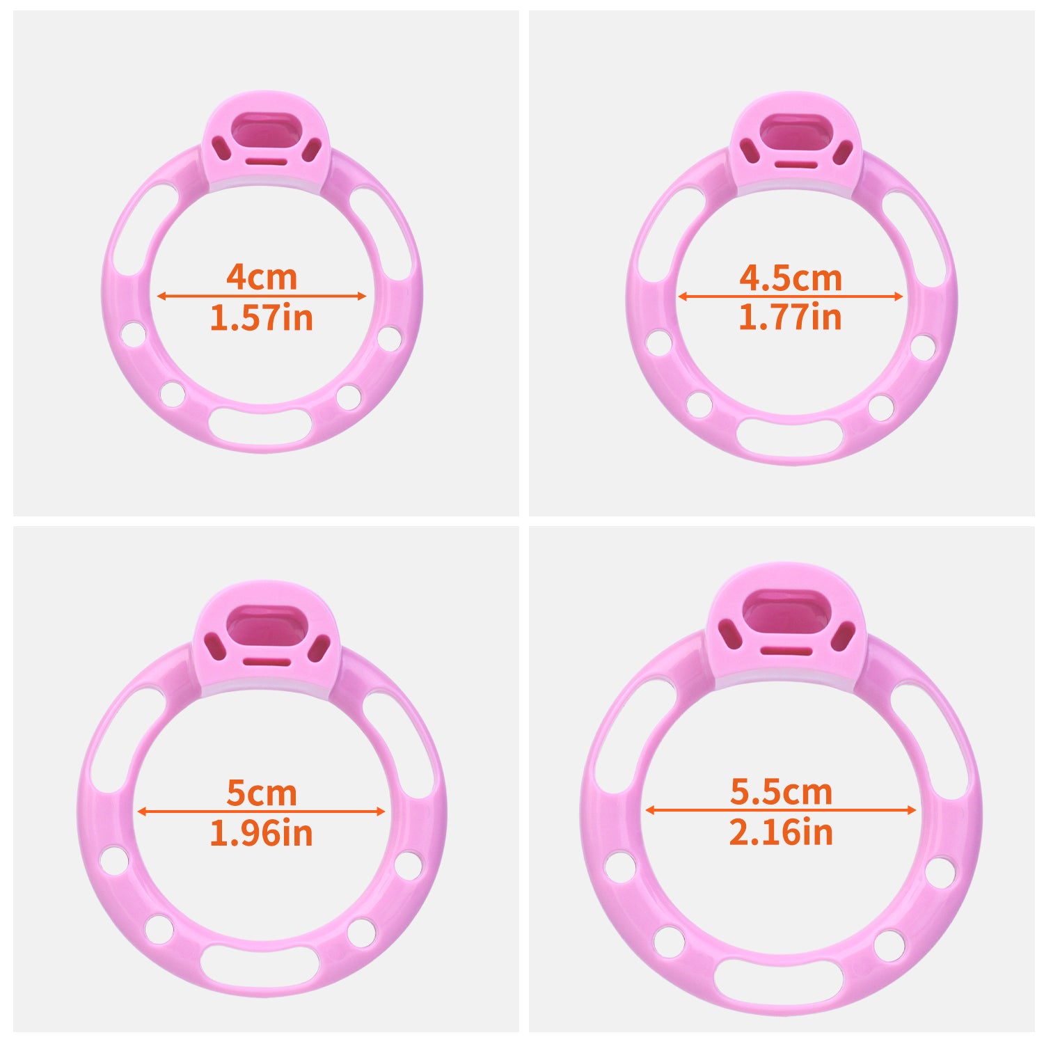 ABS Resin Rhinestone Bowknot Pot Lid Chastity Cage | AS605
