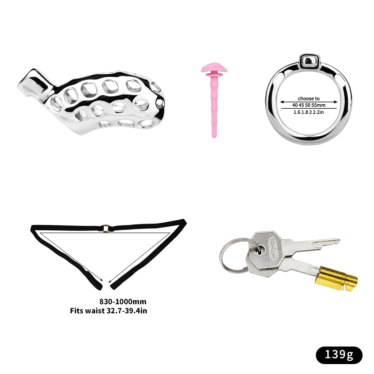 Aluminum Alloy Chastity Cage