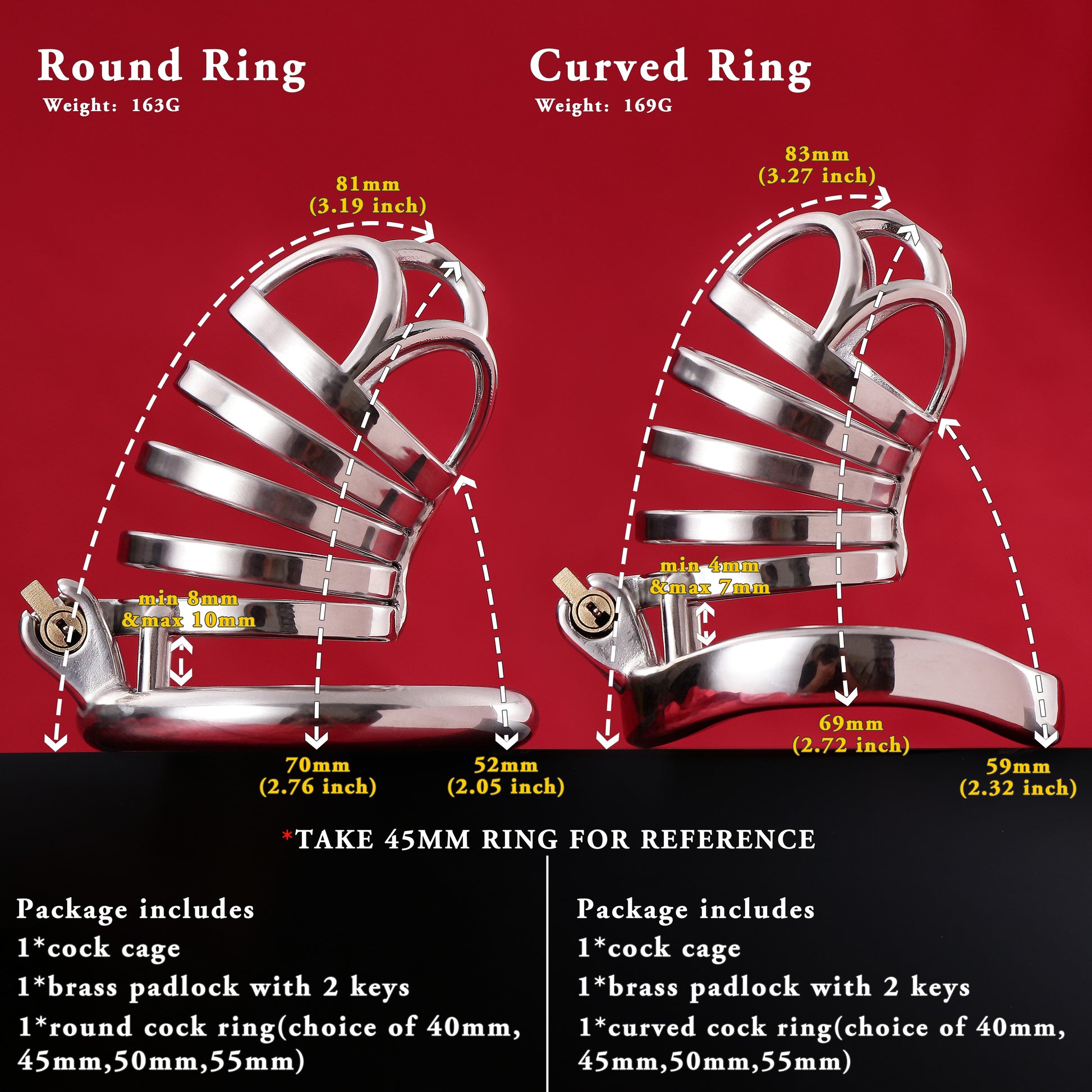 Male Chastity Cage, F3009 - FRRK