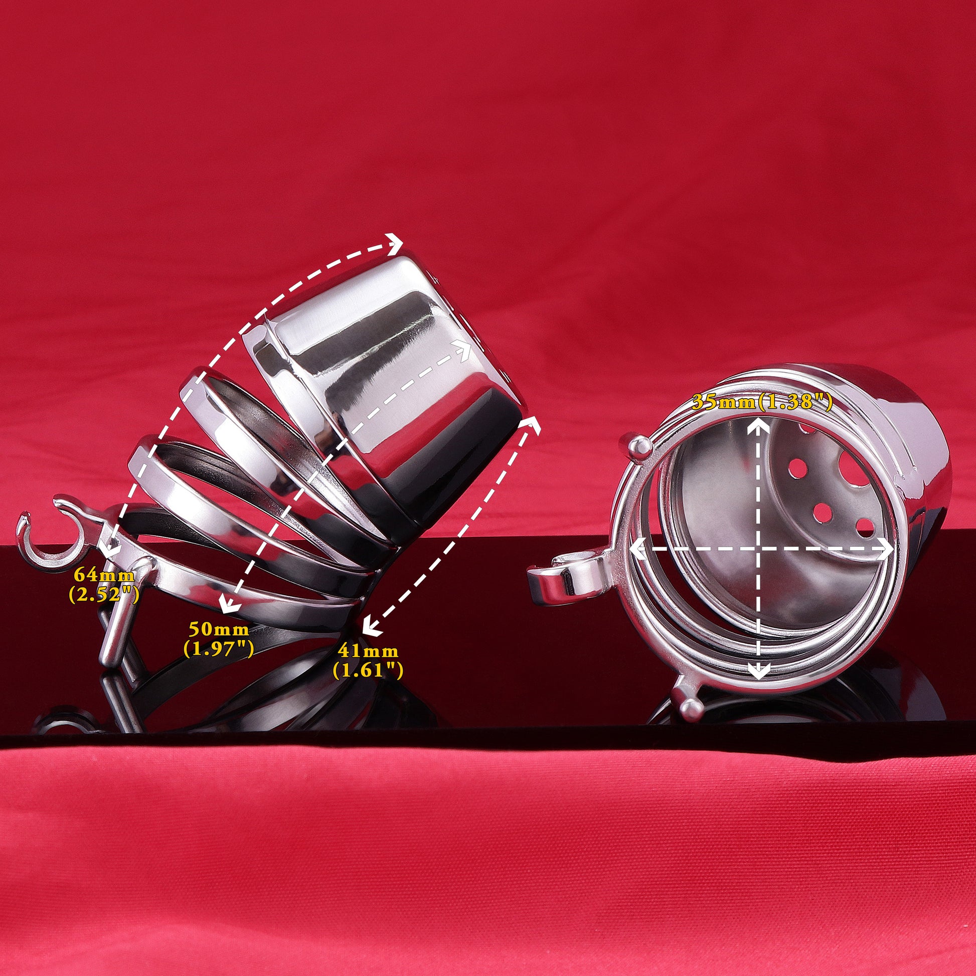 Male Lid Shower Belt Full Close Chastity Cage, F3083 - FRRK
